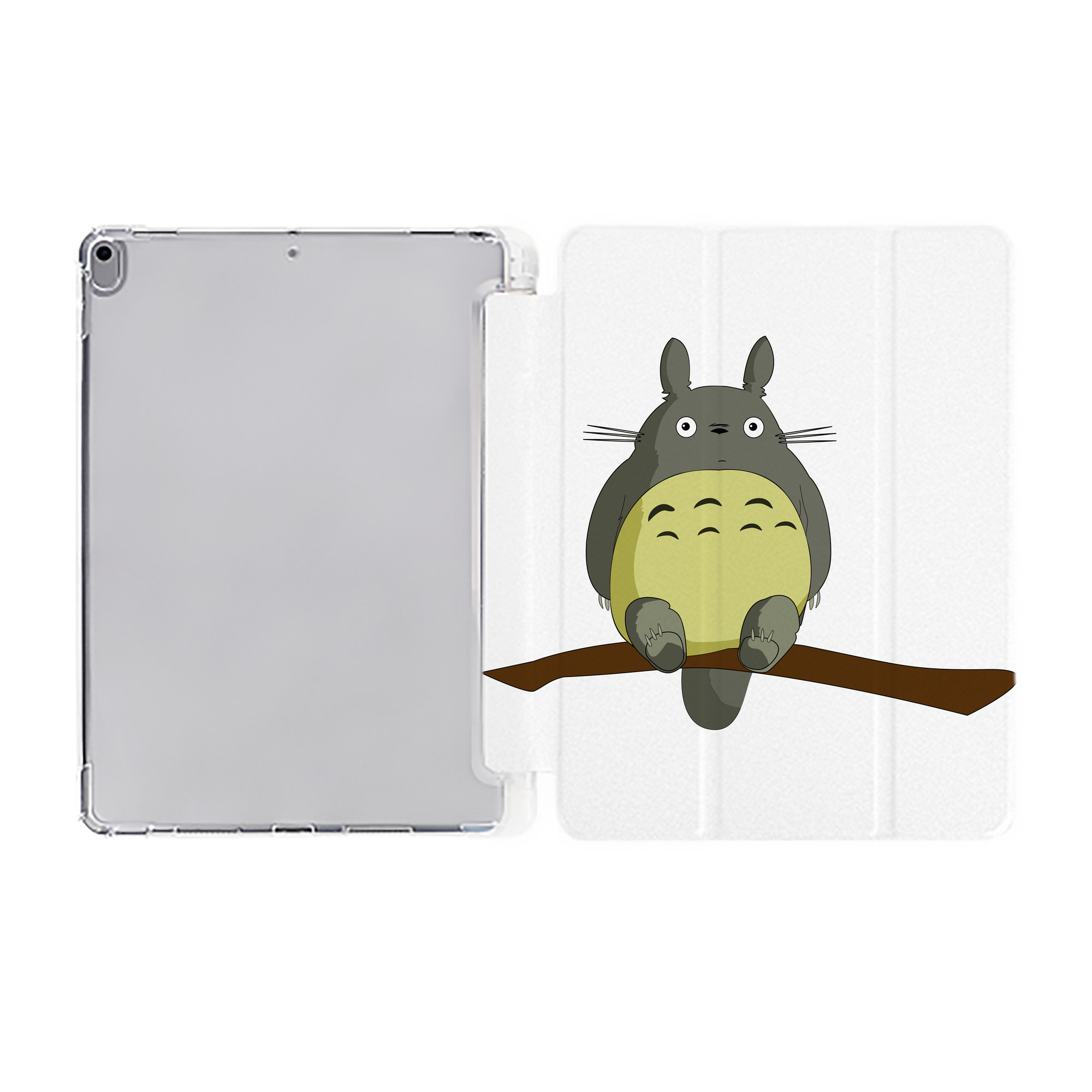 （画像用） となりのトトロ 草壁メイ 草壁サツキ My Neighbor Totoro Satsuki Kusakabe Mei Kusakabe IPad ケース ペン収納付き 三つ折りスタンド PUレザー×シリコン 対応機種9.5/10.5/10.9インチ